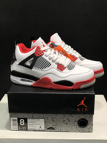 Jordan 4th generation AJ4 Qiao 4 two -layer skin_ high quality_ Air Jordan 4 _Fire Red_ Flame Red 2020 Edition 408452-160 men_s and women_s shoes 36-46 yards-3ff9ebe2